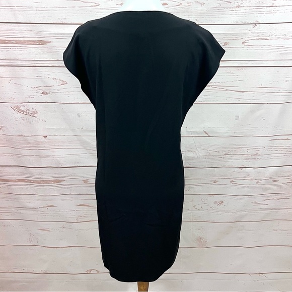 Madison Marcus Silk Dolman Sleeve Embroidered Lace Arrow Neck Shift Dress - Picture 7 of 11